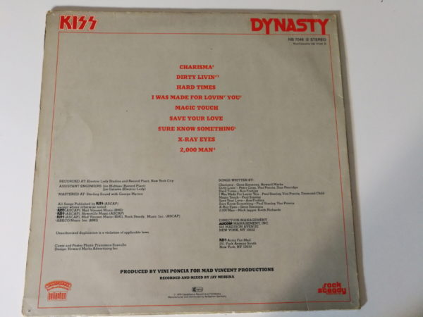 KISS LP Dynasty (Germany, red vinyl) - Image 3