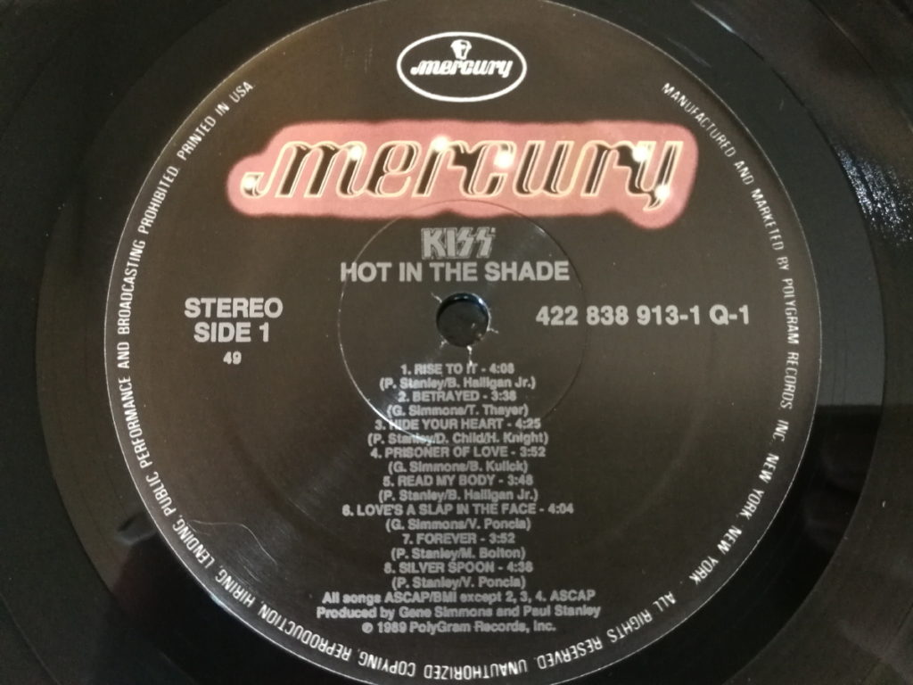 KISS LP Hot In The Shade (USA) Eulenspiegel's KISS Collector SHOP