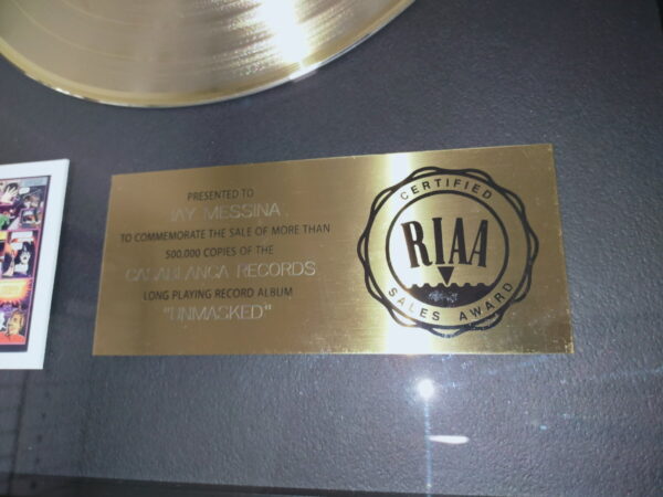 KISS Gold Award Unmasked RIAA (USA) - Image 3