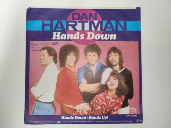 KISS 7" Single Vinnie Vincent Single Dan Hartman Hands Down (Holland) - Image 2