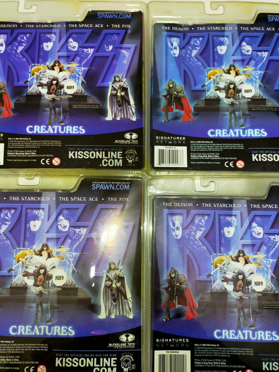 KISS Action Figures Creatures (Unmasked-Outfits (Set of 4