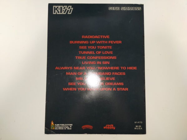 KISS Songbook Gene Simmons Solo Album - Image 4