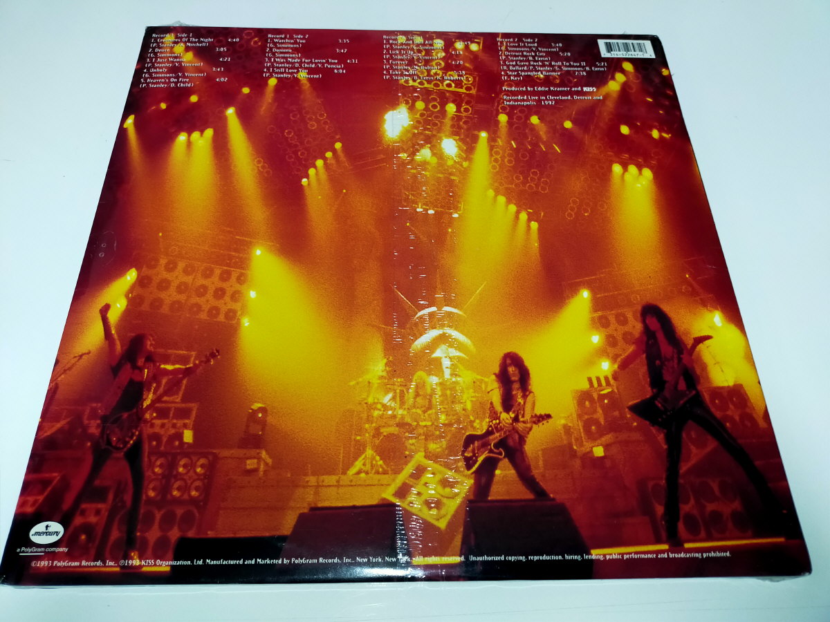KISS LPs Alive III (USA) 1993 white, red, blue vinyl (same number!) - Image 7