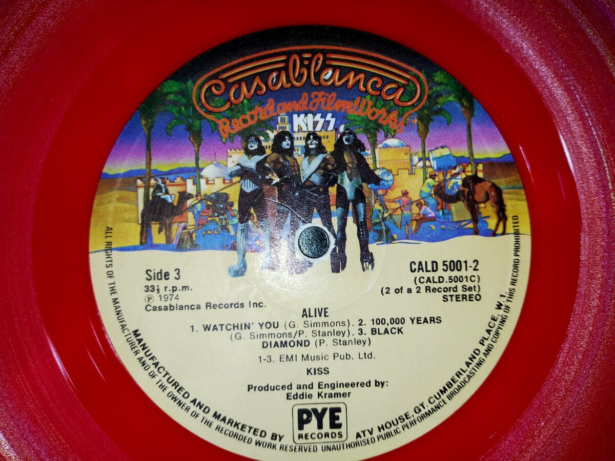 KISS FRIED ALIVE! カラー盤 コレクターズLP KISS LP Alive! (UK) PYE red vinyl – Eulenspiegel's KISS Collector SHOP