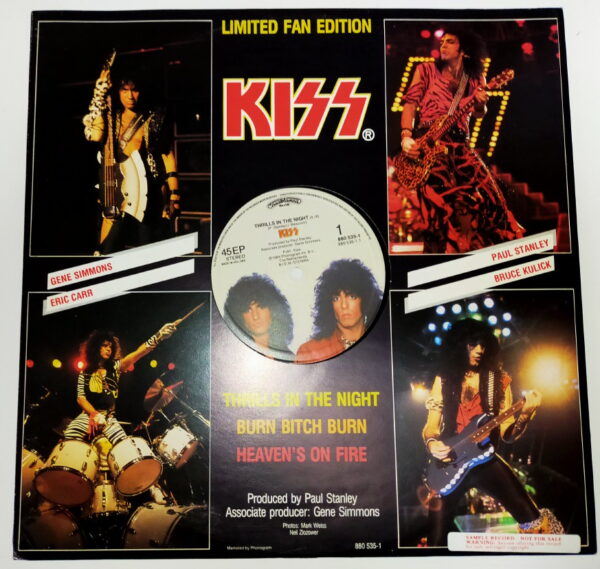 KISS 12" Maxi Thrills In The Night (Holland) Promo