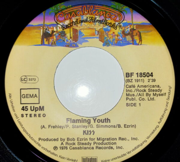 KISS 7" Single Flaming Youth (Germany) - Image 3