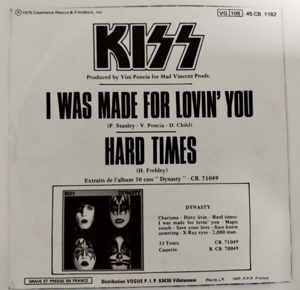 KISS 7" Single Discorock (France) - Image 2