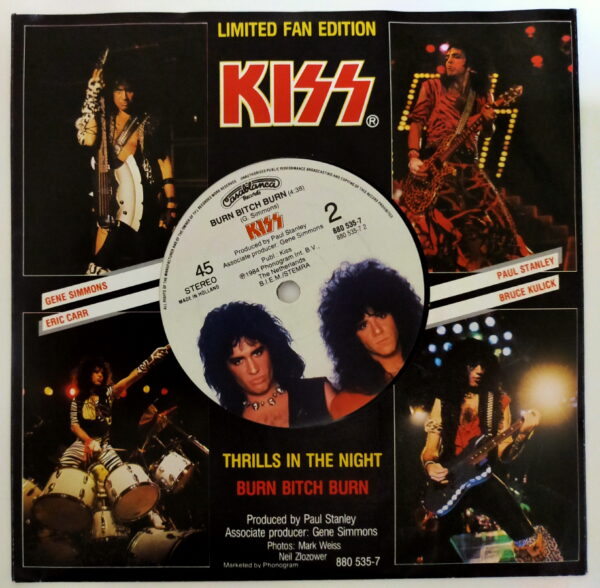 KISS 7" Single Thrills In The Night (Holland) - Image 2