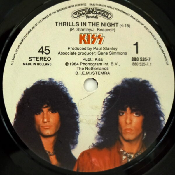 KISS 7" Single Thrills In The Night (Holland) - Image 3