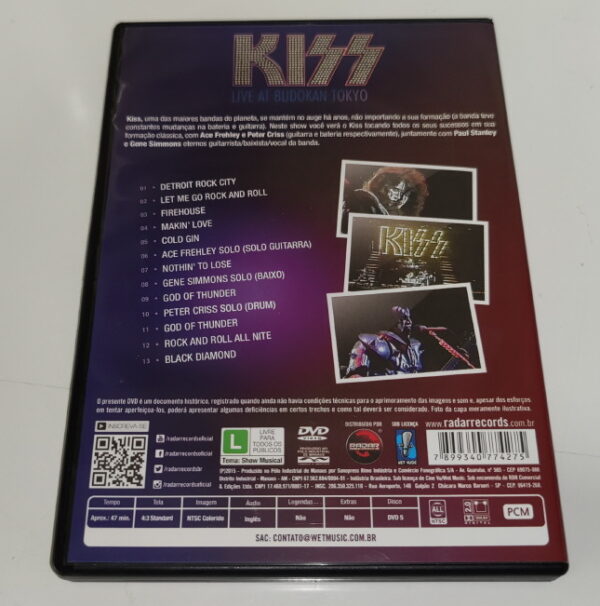 Kiss Dvd Live At Budokan Tokyo Brazil Eulenspiegel S Kiss Collector Shop