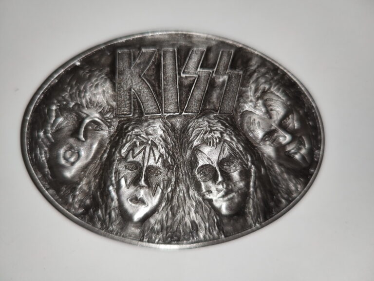 Kiss Belt Buckle (silver metal) Eulenspiegel's KISS Collector SHOP