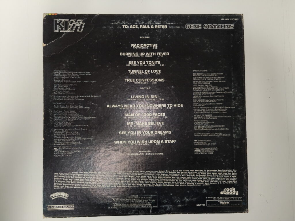 KISS LP Gene Simmons Solo album (Mexico) Eulenspiegel's KISS