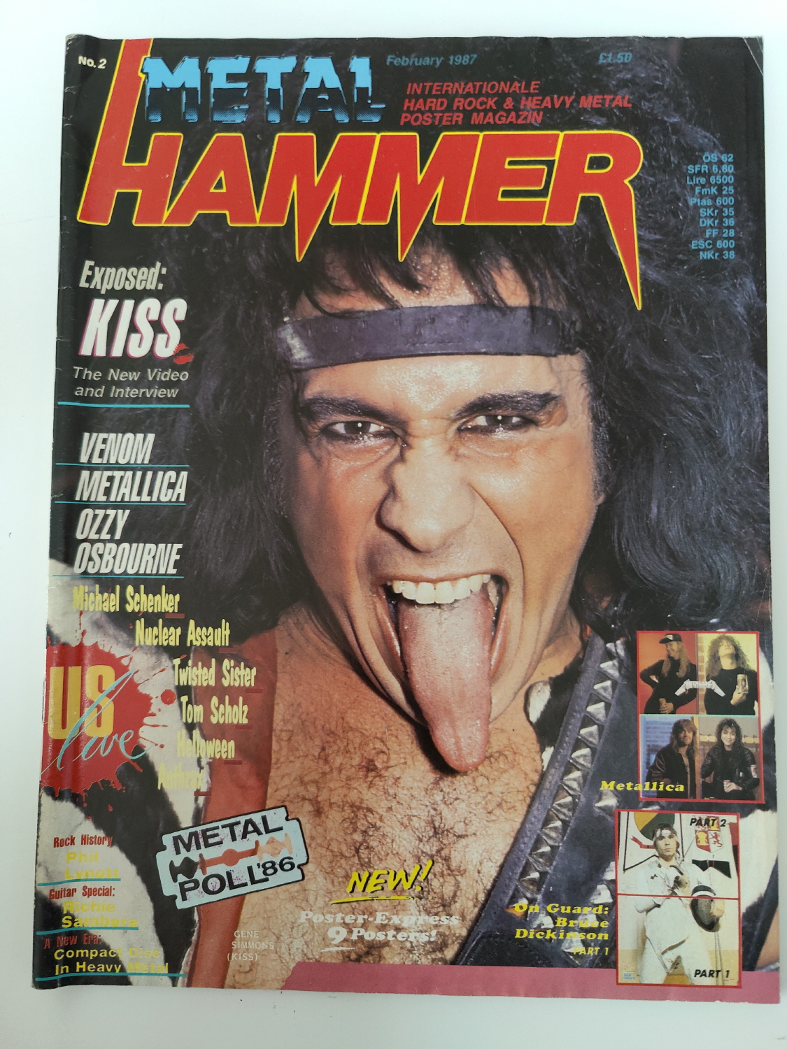 KISS Mag Metal Hammer (UK) 1987 Eulenspiegel's KISS Collector SHOP