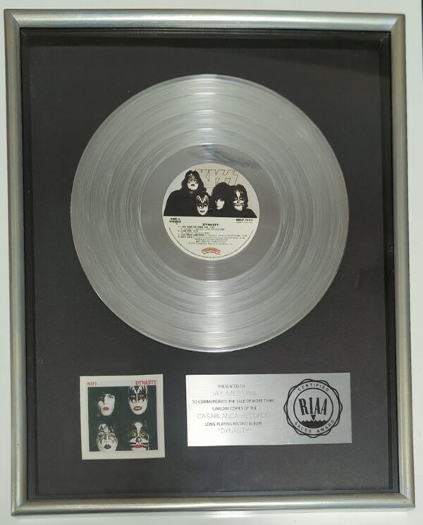 KISS Platinum Award Dynasty RIAA (USA)