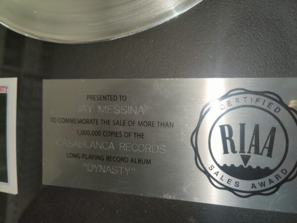 KISS Platinum Award Dynasty RIAA (USA) - Image 3