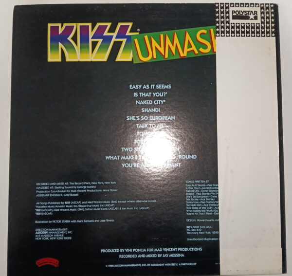 KISS LP Unmasked (Japan) Polystar - Image 2