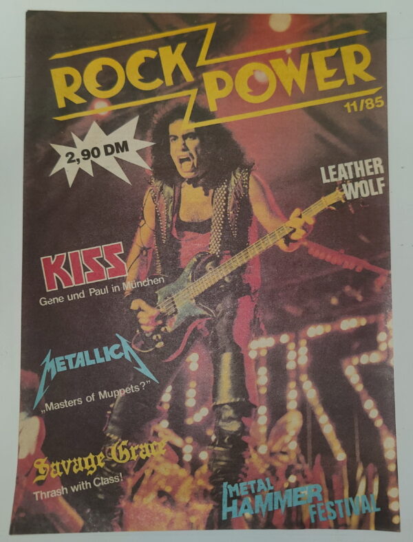 KISS Cover & Pages: Rock Power (Germany) 1985