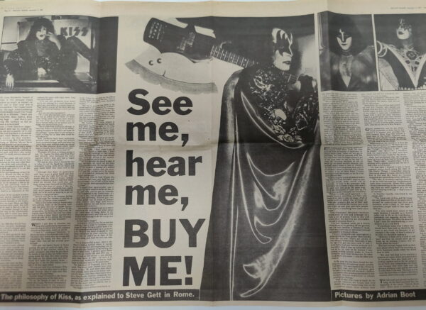 KISS Cover & Pages: Melody Maker (UK) 1980 - Image 2