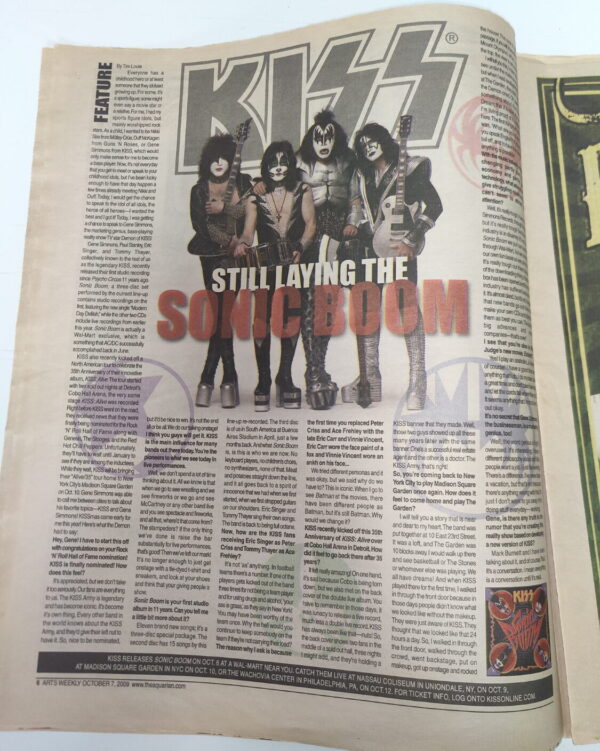 KISS Newspaper Magazine The Aquarian (USA) 2009 - Image 2