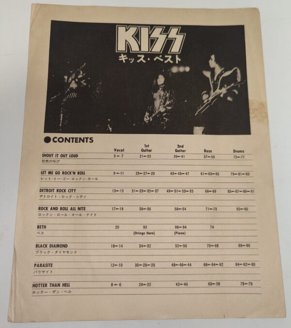 KISS Songbook / Sheets: KISS (Best Of) Japan - Image 3