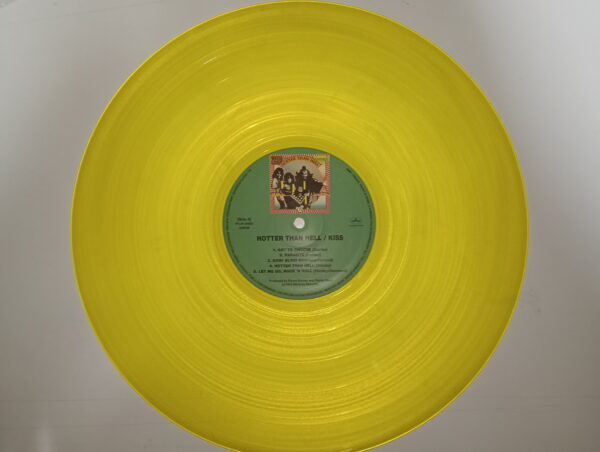 KISS LP Hotter Than Hell (Japan) yellow vinyl - Image 2