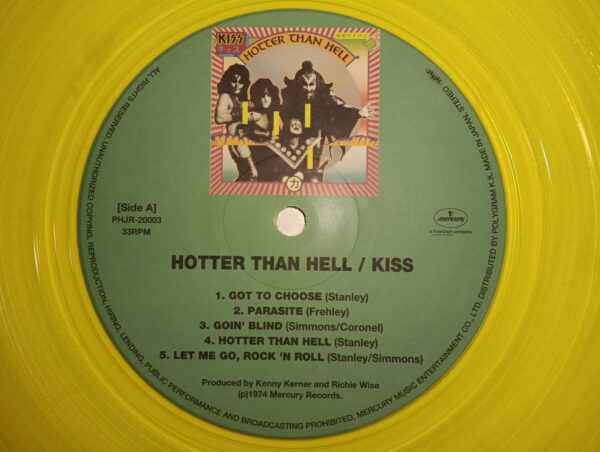 KISS LP Hotter Than Hell (Japan) yellow vinyl - Image 3