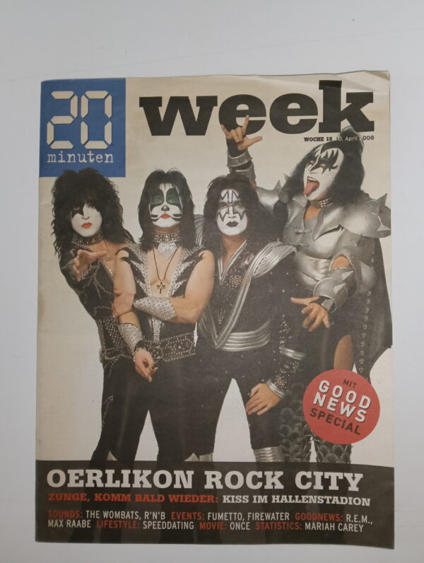 KISS Newspaper 20 minuten week (2008) Switzerland