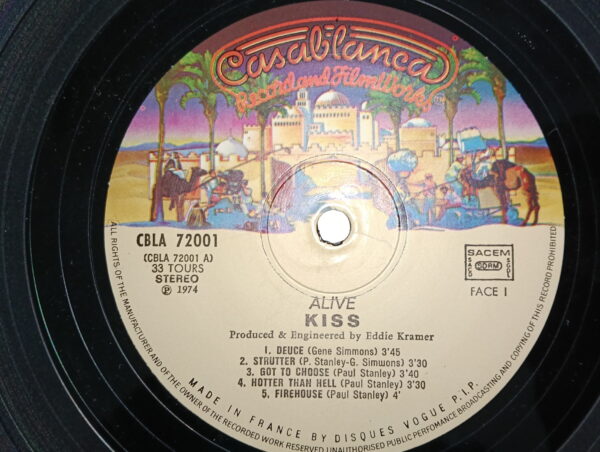 KISS LP Alive! (France) rare inner-sleeve - Image 6