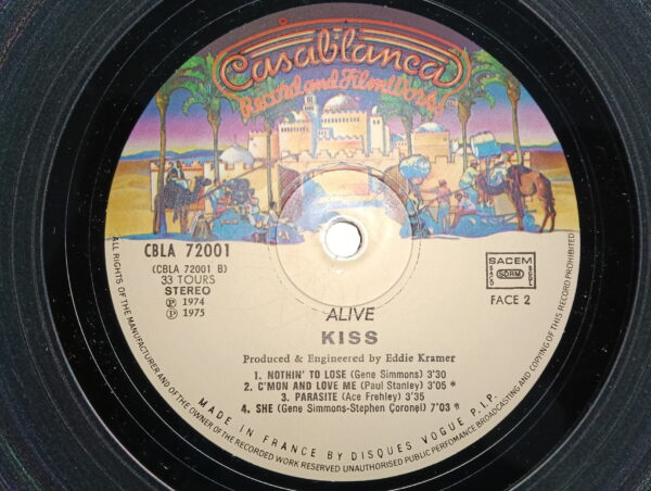 KISS LP Alive! (France) rare inner-sleeve - Image 7