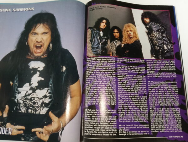 KISS Magazine Hit Parader (USA) 1992 with Kiss mini special - Image 4