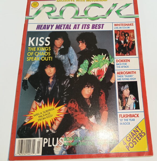 KISS Magazine Rock 1988 (USA) with poster