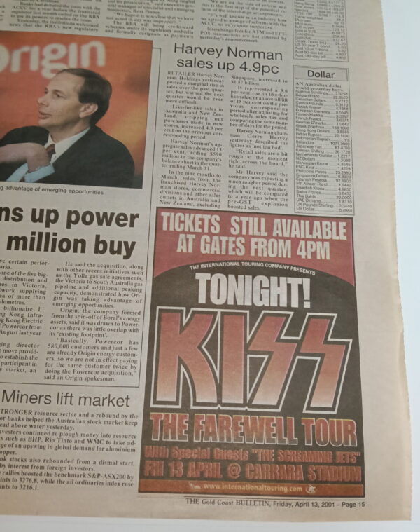 KISS Newspaper Gold Coast Bulletin (Australia) - Image 2