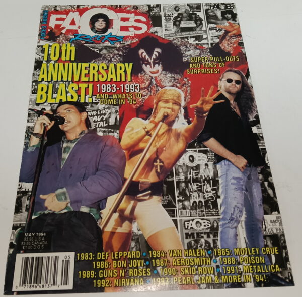 KISS Cover & Pages: Faces Rocks Magazine (USA) 1994 - Image 3