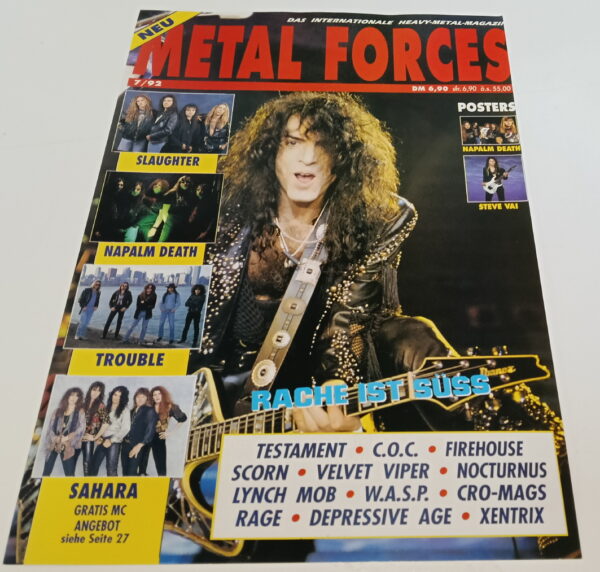 KISS Cover & Pages: Metal Forces Magazine (Germany) 1992 - Image 2