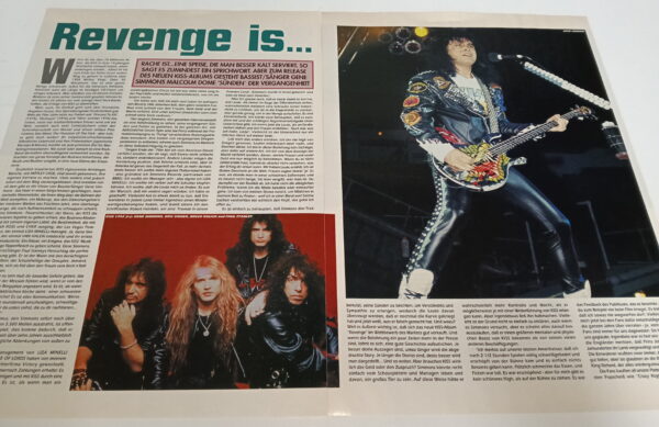 KISS Cover & Pages: Metal Forces Magazine (Germany) 1992 - Image 3