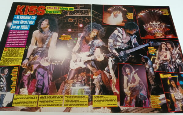 KISS Cover & Pages: Okej Magazine (Sweden) #9/1985 - Image 3
