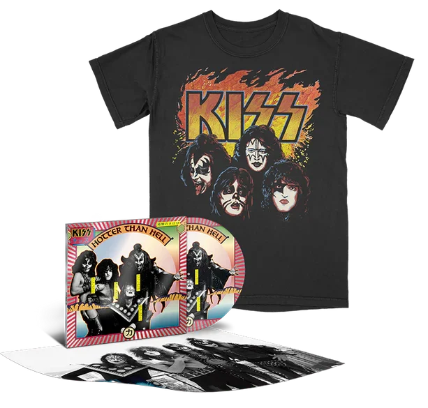 KISS LP Hotter Than Hell Picture Disc Bundle with T-Shirt (50th Anniversary)