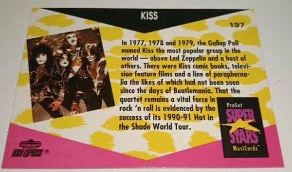 KISS Trading Card #197 (Winterland) - Image 2