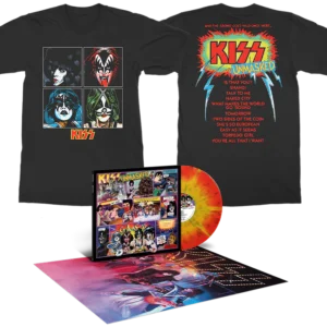 KISS LP Unmasked Neon Vinyl Bundle with T-Shirt (45th Anniversary)