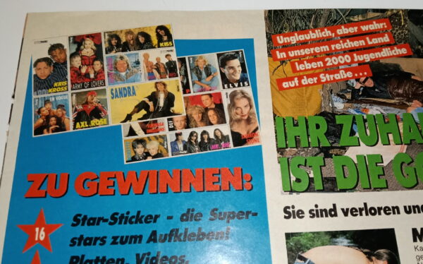 KISS Cover & Pages: Pop Rocky 1992 (Germany) with sticker-sheet - Image 3