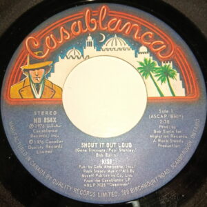 KISS 7" Single Shout It Out Loud / Sweet Pain (Canada) blue label
