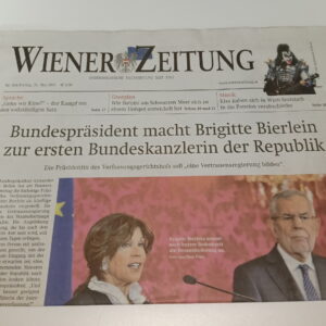 KISS Newspaper Wiener Zeitung 2019