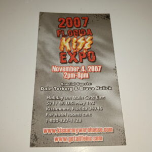 KISS Florida Expo 2007 Promo Card